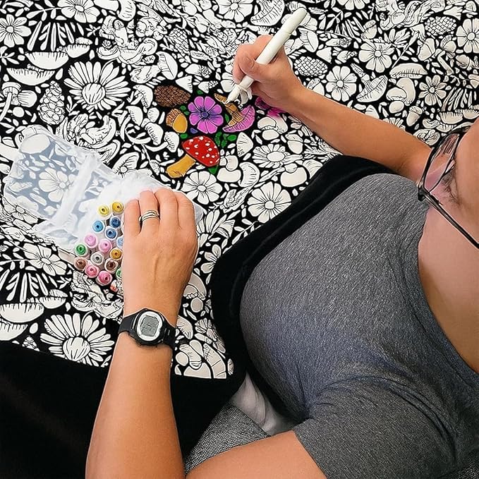 Fargeleggingspledd for barn – tegn og fargelegg ditt eget pledd