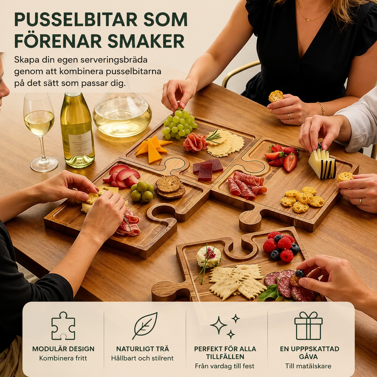 Puslebrett i valnøtt