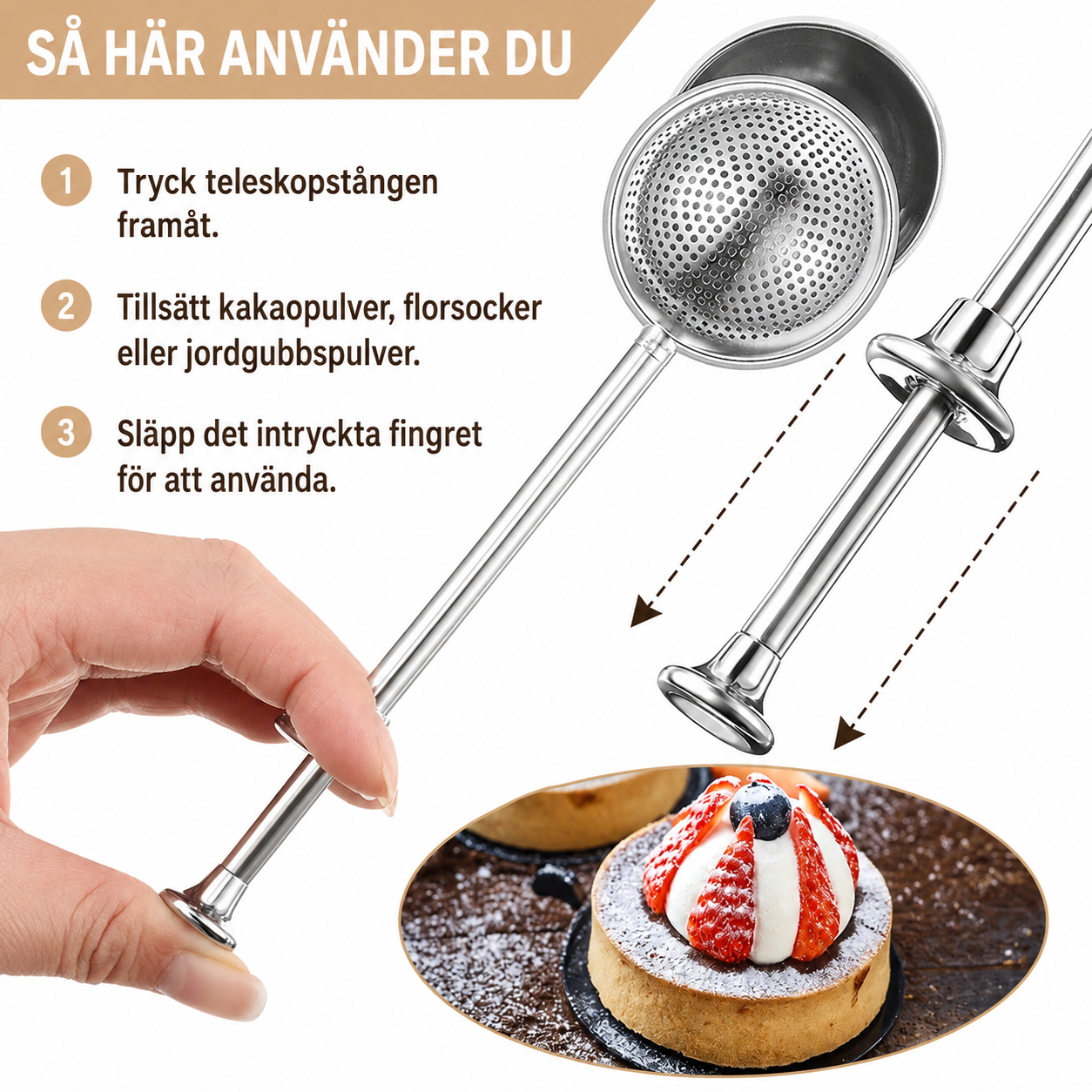 Multifunksjonell finstrøer