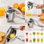 Manuell juicepresse i rustfritt stål