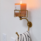 Håndkleholder med lysholder