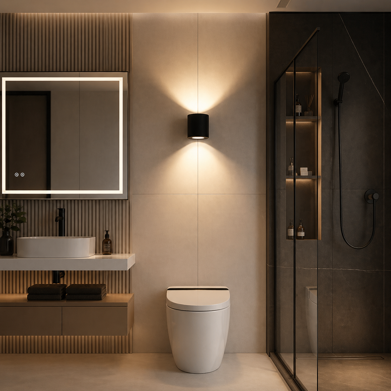 Dubbelljus | Roterbar LED-vegglampe (2-pakning)
