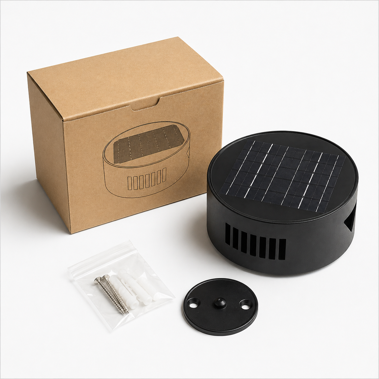 Solkrets | Solcelledrevet vegglampe med 360° rotasjon (2-pakning)