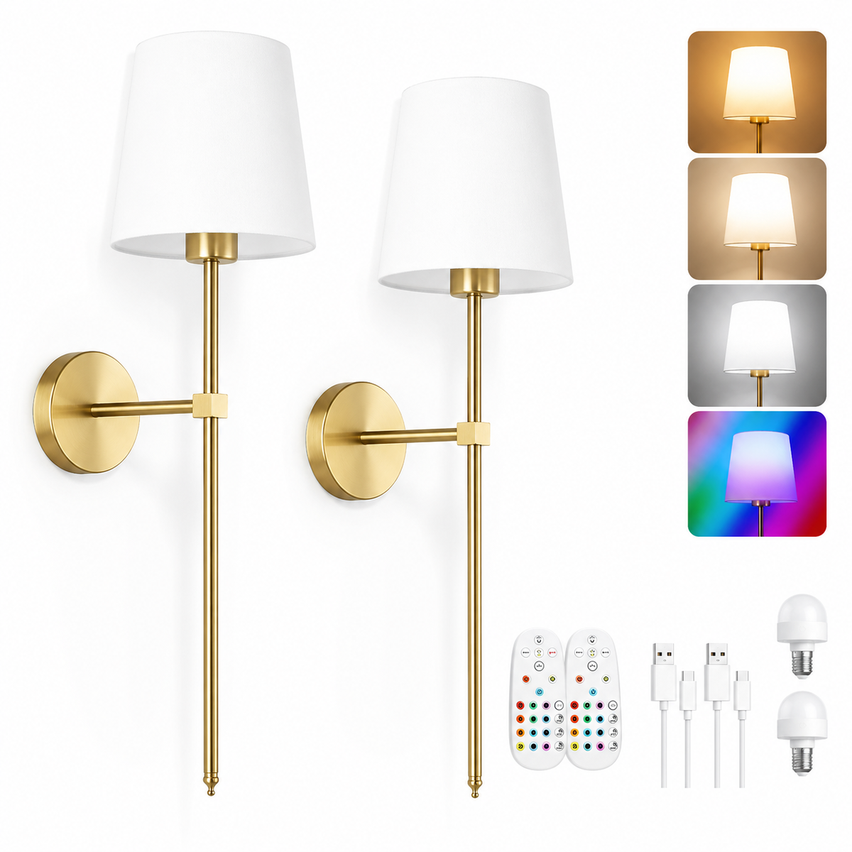 Goldén | Dimbar vegglampe i slankt design