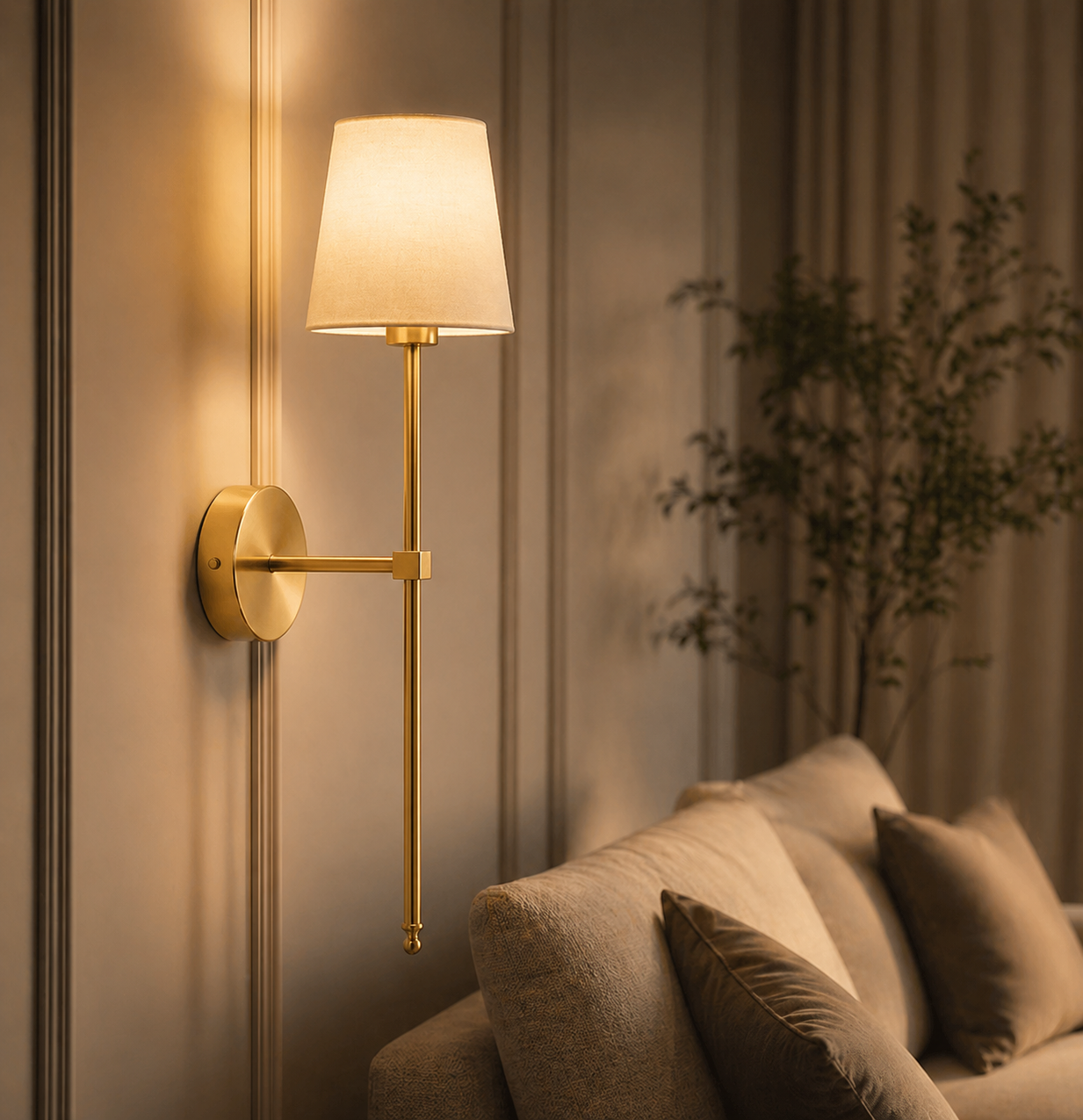 Goldén | Dimbar vegglampe i slankt design