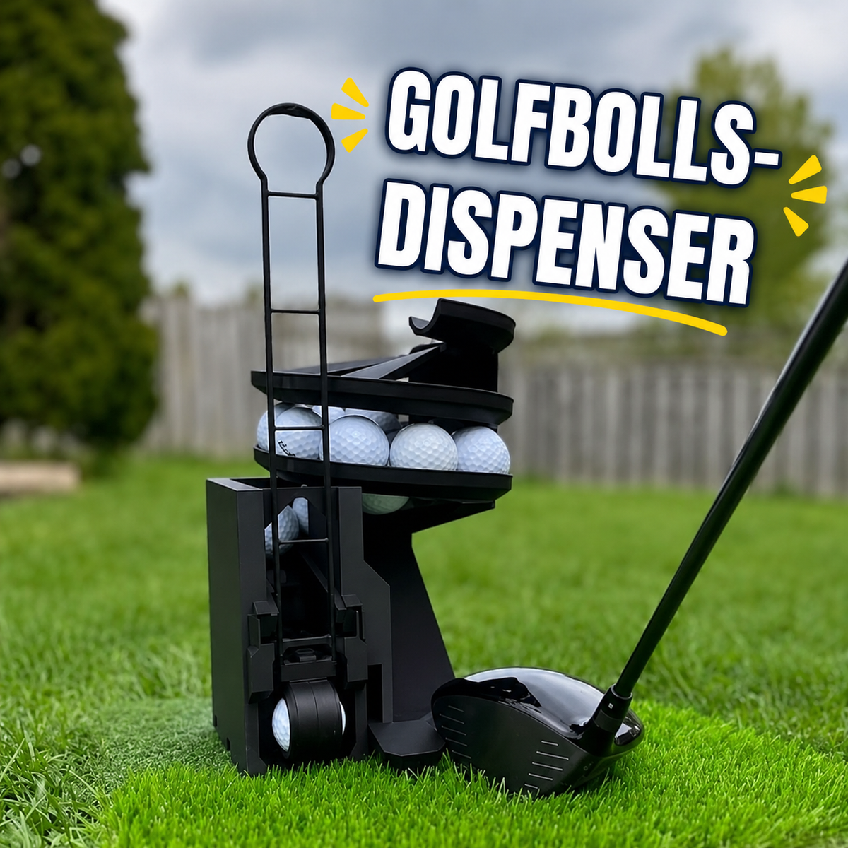Automatisk golfballmater for puttingtrening