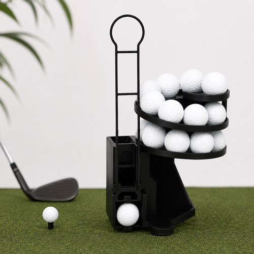 Automatisk golfballmater for puttingtrening