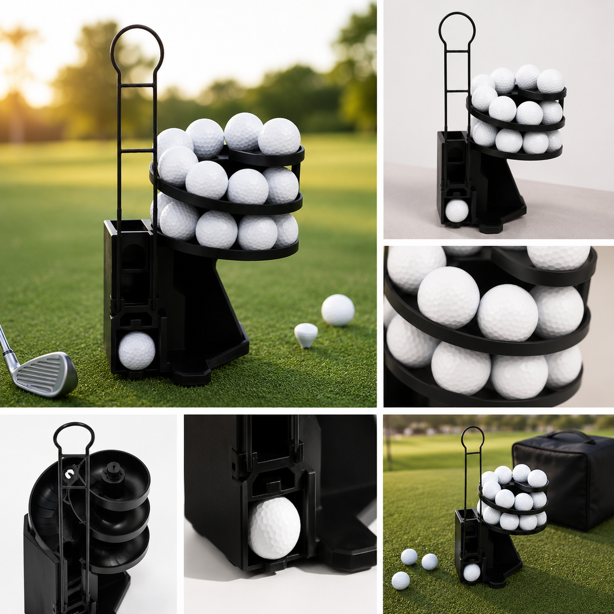 Automatisk golfballmater for puttingtrening