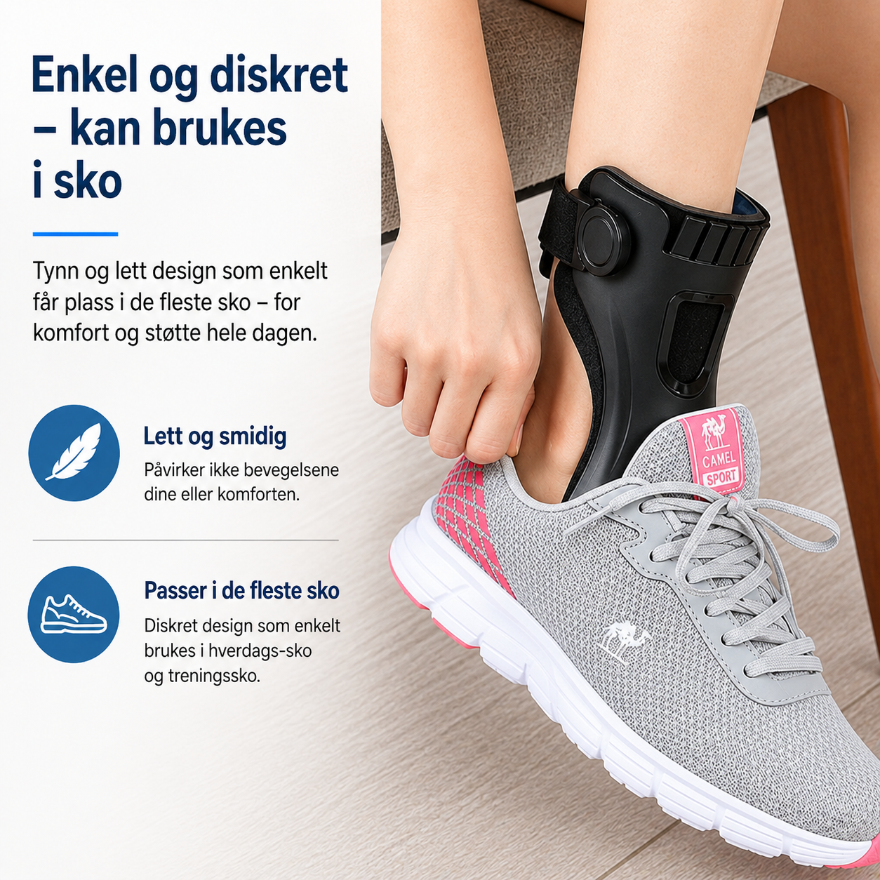 Ankelstøtte ved Droppfot & Ortose