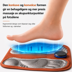 Fotmassasjematte med 3D-massasjepunkter