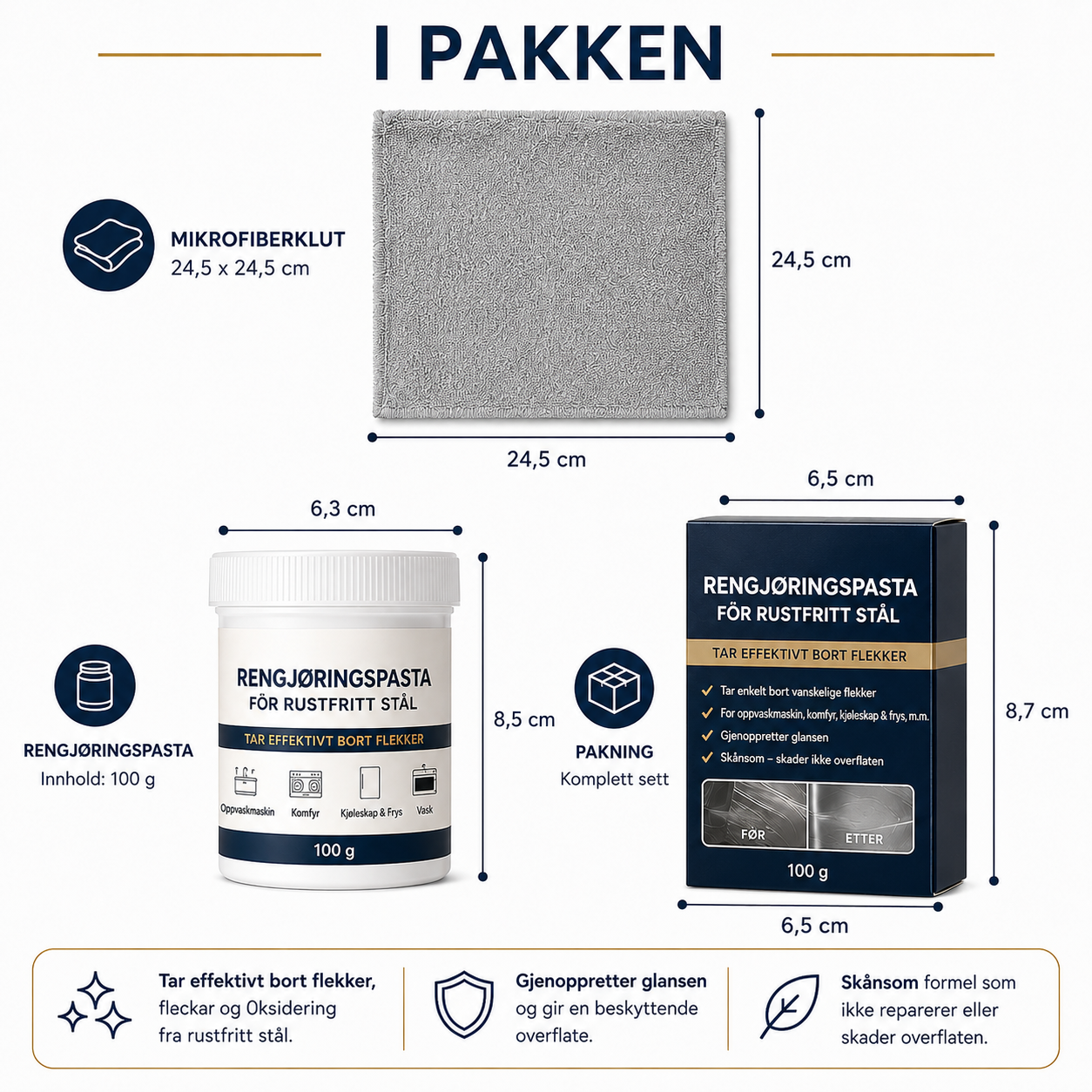 Poleringssett for Rustfritt Stål