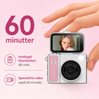 Mini nøkkelringkamera med 1080p-video og flip-skjerm