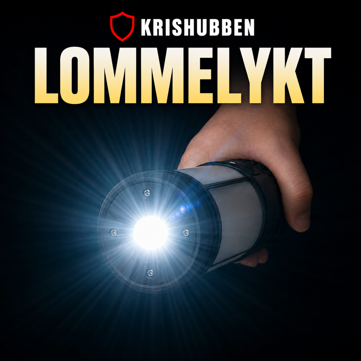 Oppladbar campinglampe med powerbank og lommelykt