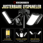 Oppladbar campinglampe med powerbank og lommelykt