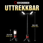 Oppladbar campinglampe med powerbank og lommelykt