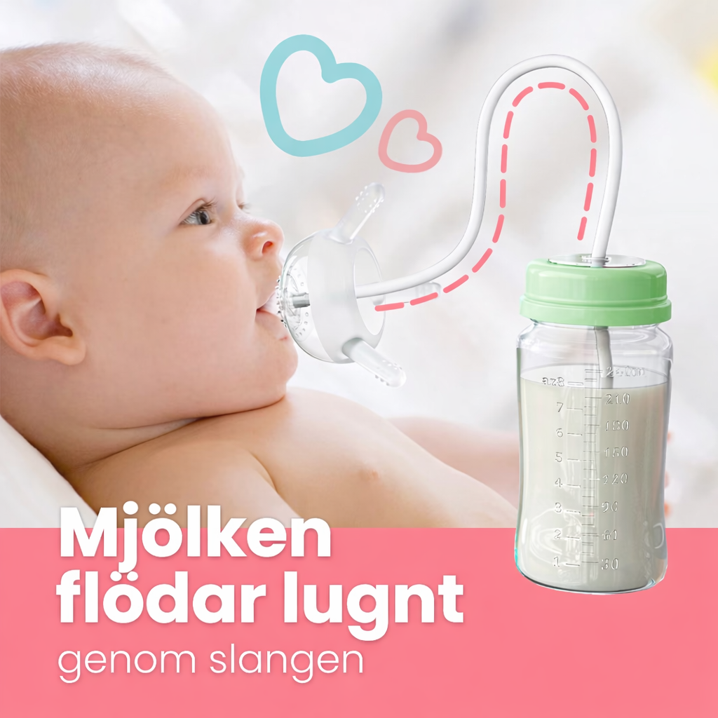 Selvmatende tåteflaske med antikolikkfunksjon
