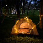 10 m solcelledrevet LED-lysslynge for camping og utendørsbruk