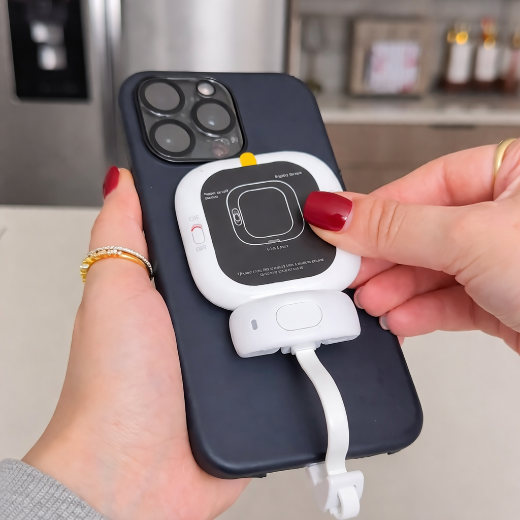 Magnetisk selfieskjerm for mobil – film med bakkameraet