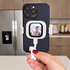 Magnetisk selfieskjerm for mobil – film med bakkameraet