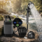 Portabel batteridrevet utedusj med 6000 mAh batteri