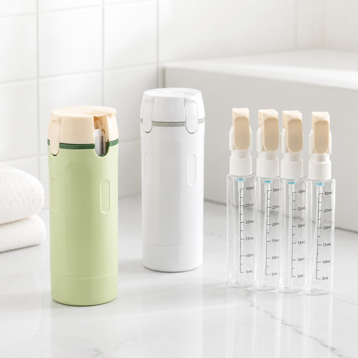 TravelBottle | 4-i-1 Reiseflaske