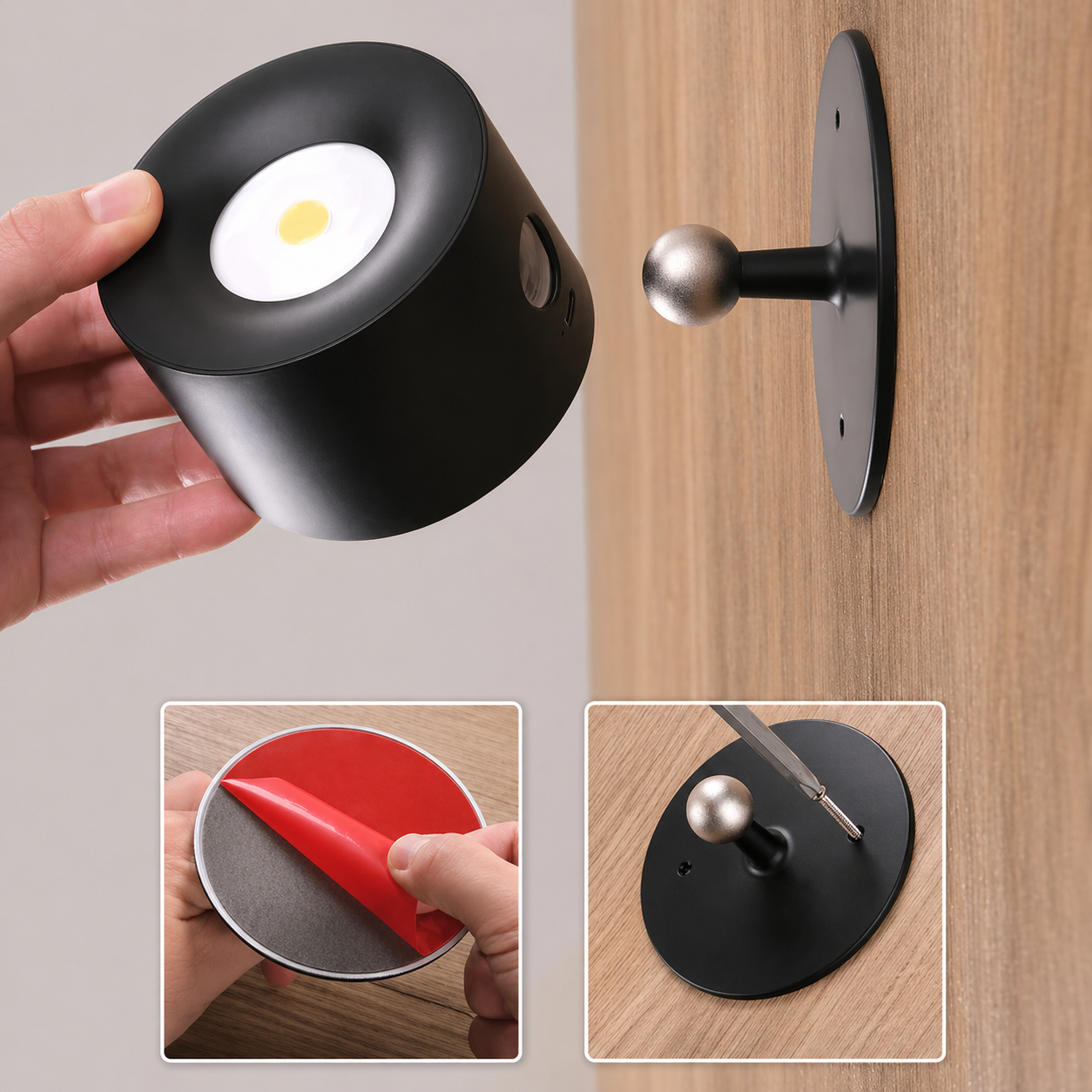 Dubbelljus | Roterbar LED-vegglampe (2-pakning)
