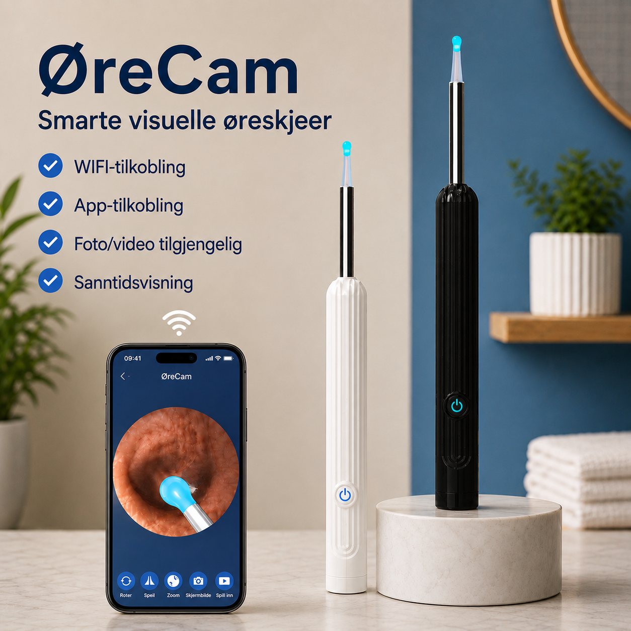 Smart ørerenser med kamera – se direkte på mobilen