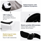 Øyemassasje med Lufttrykk & Bluetooth | For Migrene