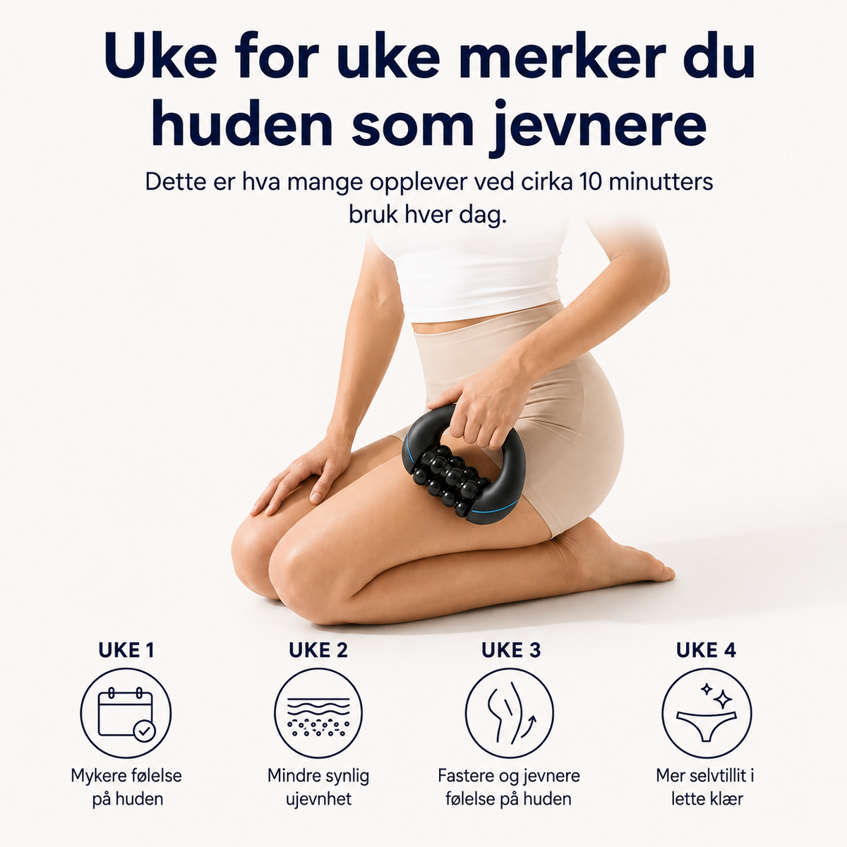 Elektrisk massasjerulle med vibrasjon for kropp og muskler