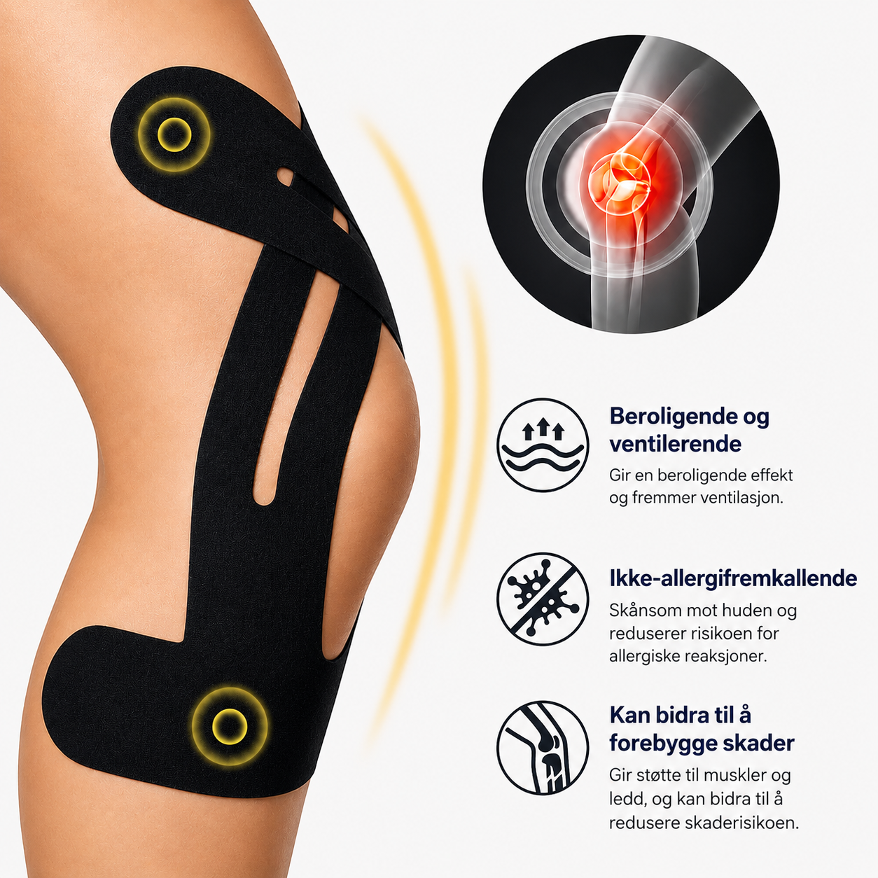 Kneteip | Kinesiologiteip – 10-pakning