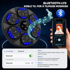 Interaktiv boksemaskin med Bluetooth og 15 treningsnivåer