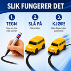 Tegnebil for barn – følger linjene du tegner