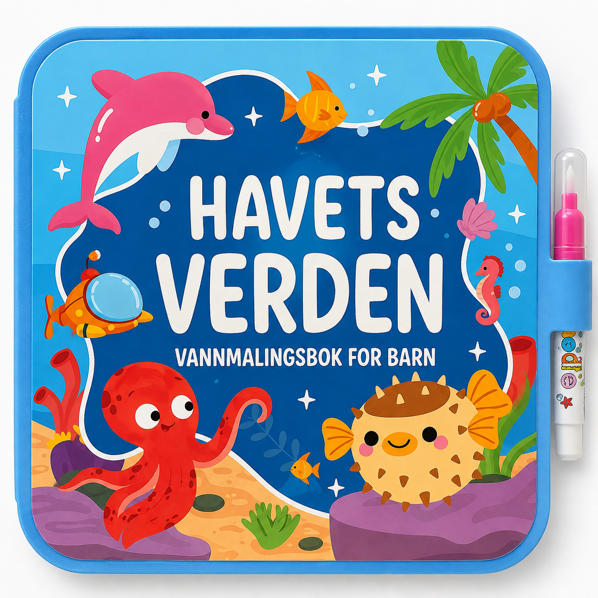 Gjenbrukbar vannmalebok for barn med vannpenn