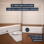 Oppladbar leselampe for bok – justerbart lys for kveldslesing