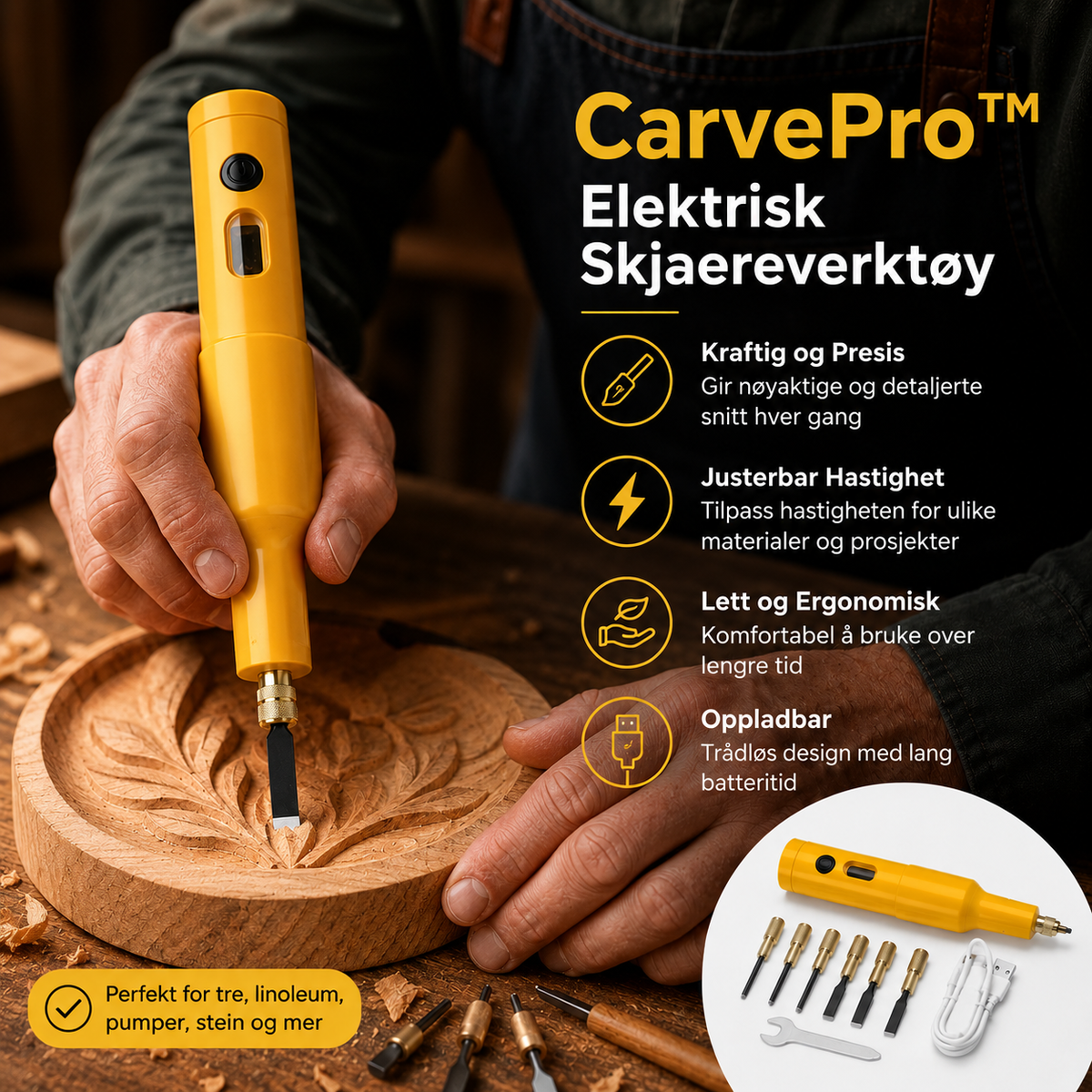 CarvePro™ Elektrisk utskjæringsverktøy