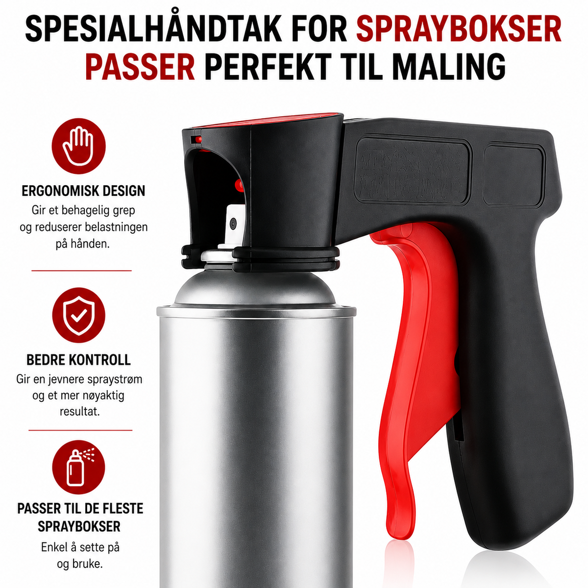Sprayhåndtak for Spraybokser 2-pakning