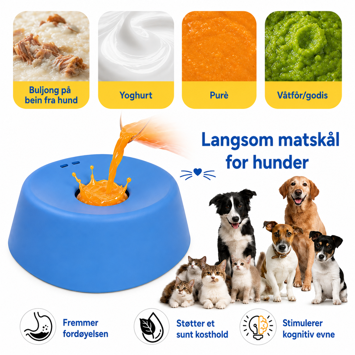 Slow Feeder slikkeskål