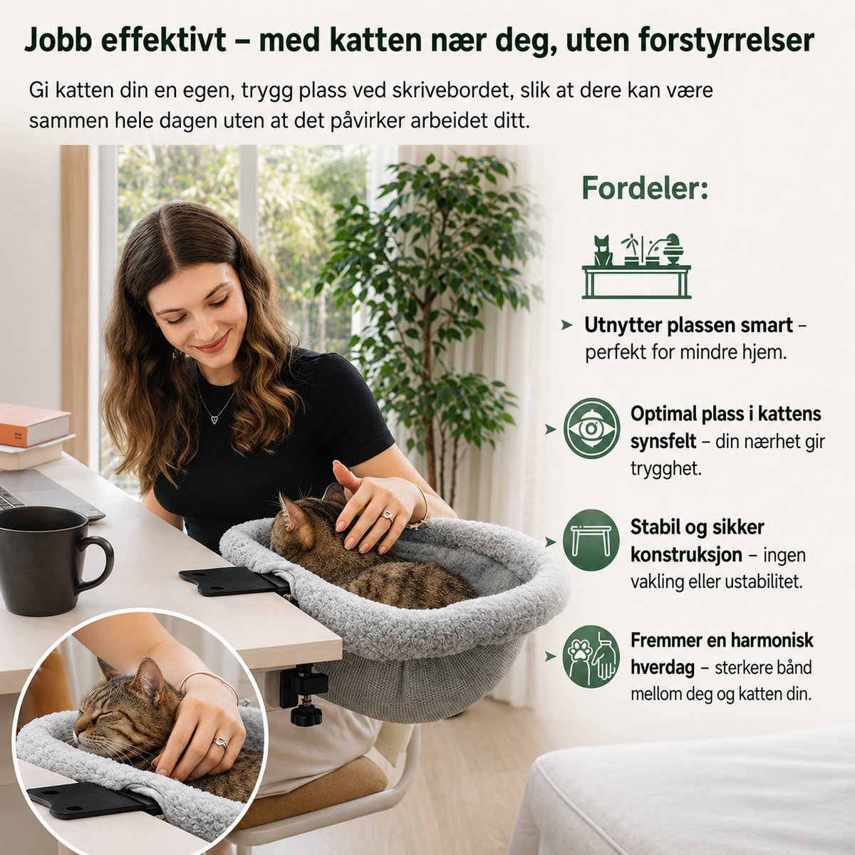 CloudNest™ Katteseng med klemmefeste