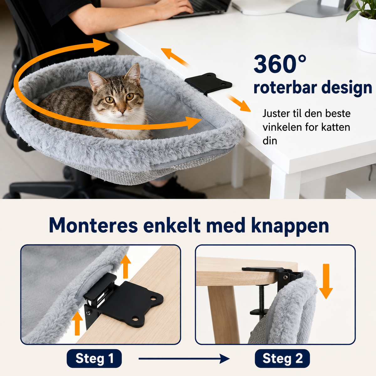 CloudNest™ Katteseng med klemmefeste