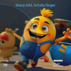 Portabel smartprojektor med WiFi, Bluetooth og Android