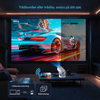 Portabel smartprojektor med WiFi, Bluetooth og Android