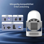 Portabel smartprojektor med WiFi, Bluetooth og Android