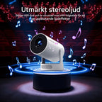 Portabel smartprojektor med WiFi, Bluetooth og Android