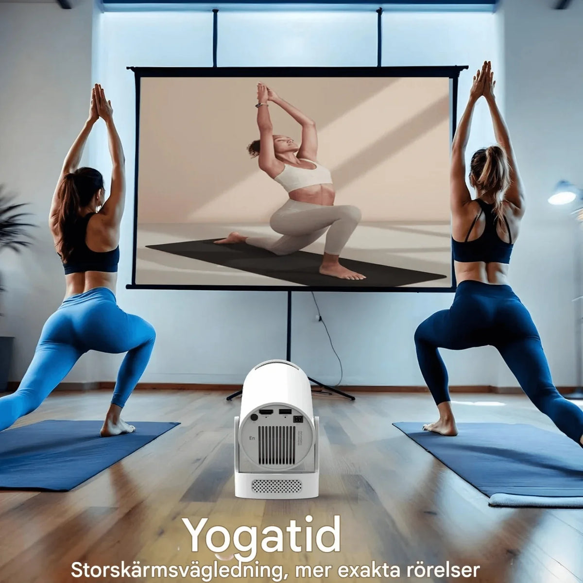 Portabel smartprojektor med WiFi, Bluetooth og Android