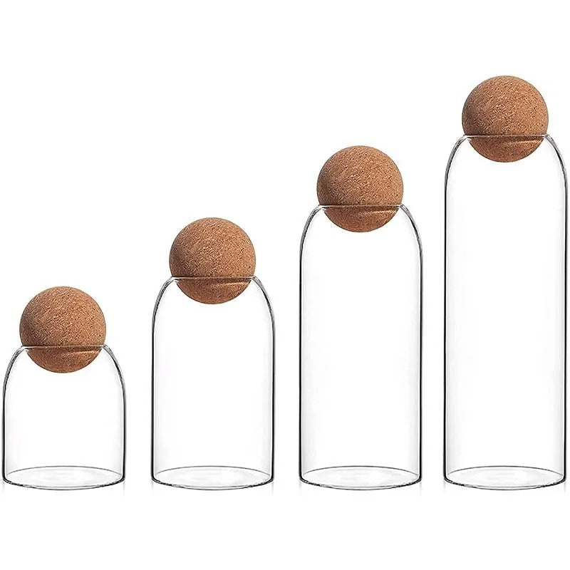 Elegante oppbevaringskrukker i glass