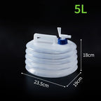 Sammenleggbar vannbeholder med tappekran – 5 liter